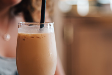 Close up of Girl Drinking a Milkshake