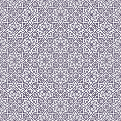 Ethnic floral seamless pattern with mandalas