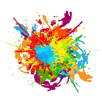abstract vector splatter color background. illustration vector design