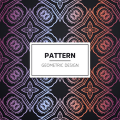 Ethnic floral seamless pattern with mandalas
