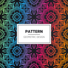 Ethnic floral seamless pattern with mandalas