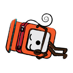 Fototapeta premium kawaii dental floss icon