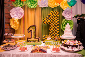 Very tasty desserts at festive evenings