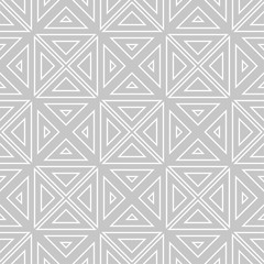 Gray and white geometric ornament. Seamless pattern
