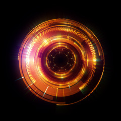 Abstract background. luminous swirling. Elegant glowing circle. Big data cloud. Light ring..Sparking particle. Space tunnel. Colorful ellipse. Glint sphere. Bright border. Magic portal. Energy ball.