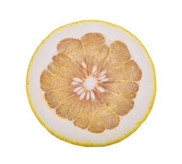 slice grapefruit on white background
