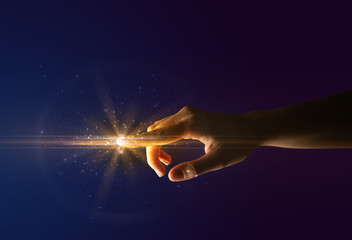 Finger touching interface