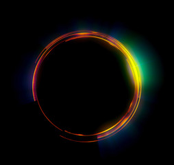Abstract background. luminous swirling. Elegant glowing circle. Big data cloud. Light ring..Sparking particle. Space tunnel. Colorful ellipse. Glint sphere. Bright border. Magic portal. Energy ball. .