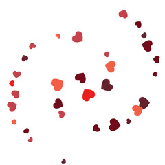 Vector Confetti Background Pattern.  Element of design.  Colored hearts on a white background