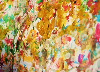 Obraz premium Oil painting and watercolor hues, abstract background and waxy spots