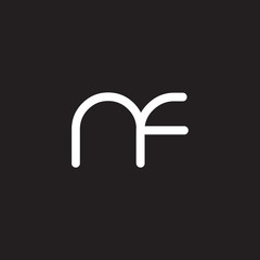 initial letter rounded logo modern white