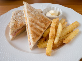 Ham and cheese sandwich