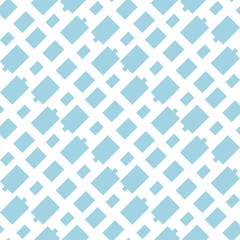 White and blue geometric ornament. Seamless pattern