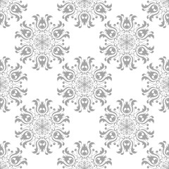 Gray seamless pattern on white background