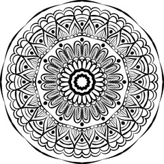 floral round lace mandala