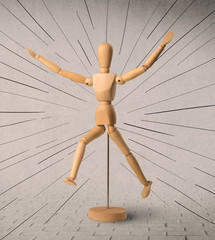 Wooden mannequin