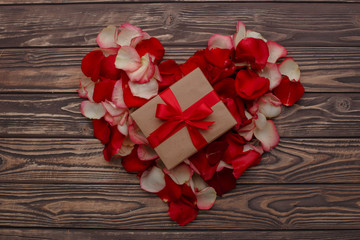 Happy Valentines Day love celebration in a rustic style isolated.