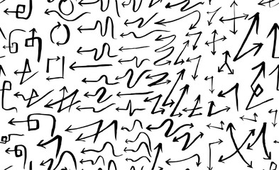 Vector Background Seamless pattern with hand drawn Arrow doodle eps10