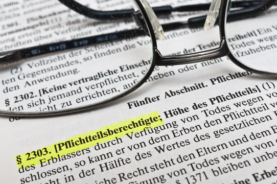 Erbrecht &sect; 2303 Pflichtteil BGB 