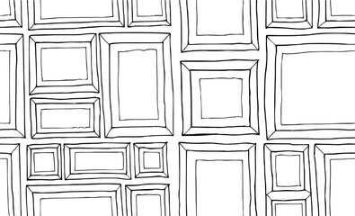 Vector Background Seamless pattern with hand drawn Frame doodle eps10