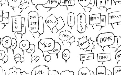 Vector Background Seamless pattern with hand drawn Bubble doodle eps10