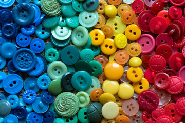 Top view colorful button for background