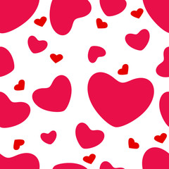Fototapeta na wymiar Illustration of Hearts seamless pattern for Valentine's Day