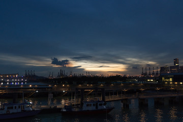 singapore harbour night