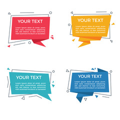Vector Text Label / Speech Bubble Set