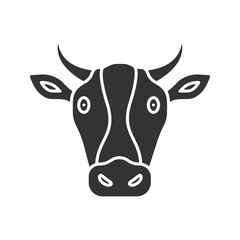 Cow head glyph icon