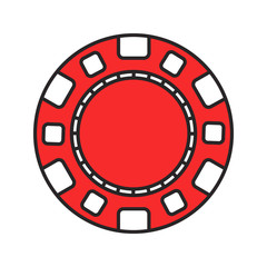 Casino chip color icon