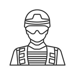 Soldier linear icon