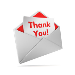 thank you envelope 3d illustration