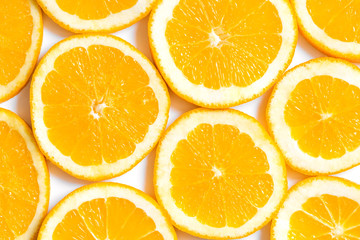 Fresh, juicy slices of orange. Orange fruit background