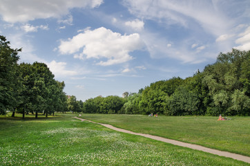 Park in Nagatino, Moscow, Russia