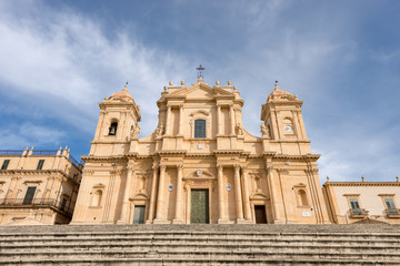 Fototapeta na wymiar Noto Sicily Italy - Cathedral of San Nicolo