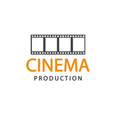 Cinema logo. Vector emblem template