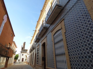Niebla, pueblo amurallado de Huelva, en la comunidad autónoma de Andalucía (España)