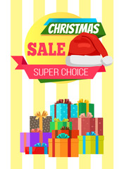 Super Choice Christmas Sale Poster Wrapped Present