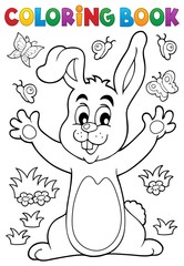Coloring book rabbit theme 6