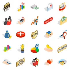 Foto op Canvas Control icons set, isometric style © ylivdesign