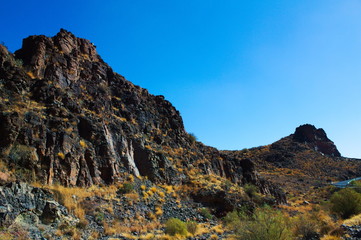 Walking in the mountain