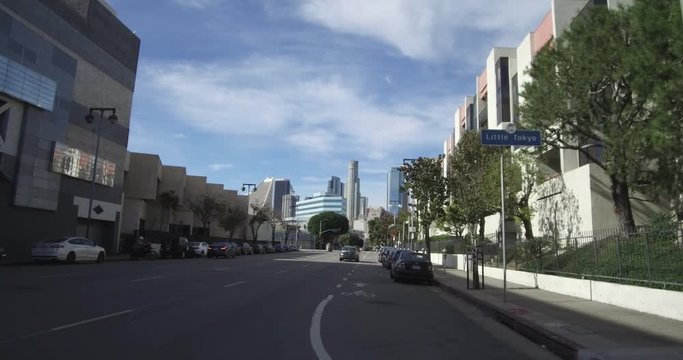 Downtown Los Angeles - Tracking Alameda At 3rd Street