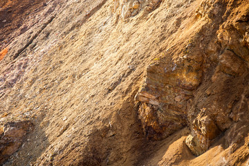 Limestone quarry, mining rocks and stones