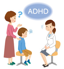 小児科　子供　診察　ADHD