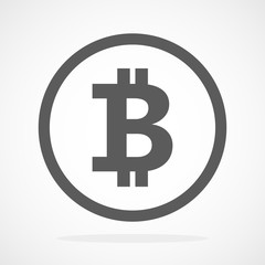 Obraz premium Bitcoin icon. Vector illustration