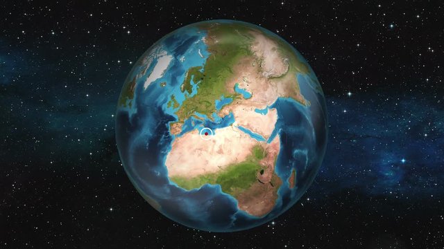 Earth Zoom In - Tripoli, Libian Arab Jamahiriya