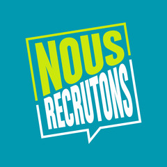 nous recrutons