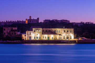 Malta Valletta Manoel Island, Fort Manoel, Sliema, Malta at night, romantic sundown, tourism, Sights, Holiday, travel, history mood moody sky sunrise sunset sundown night fort fortress