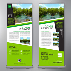 Business Roll Up. Standee Design. Banner Template. Presentation and Brochure Flyer.